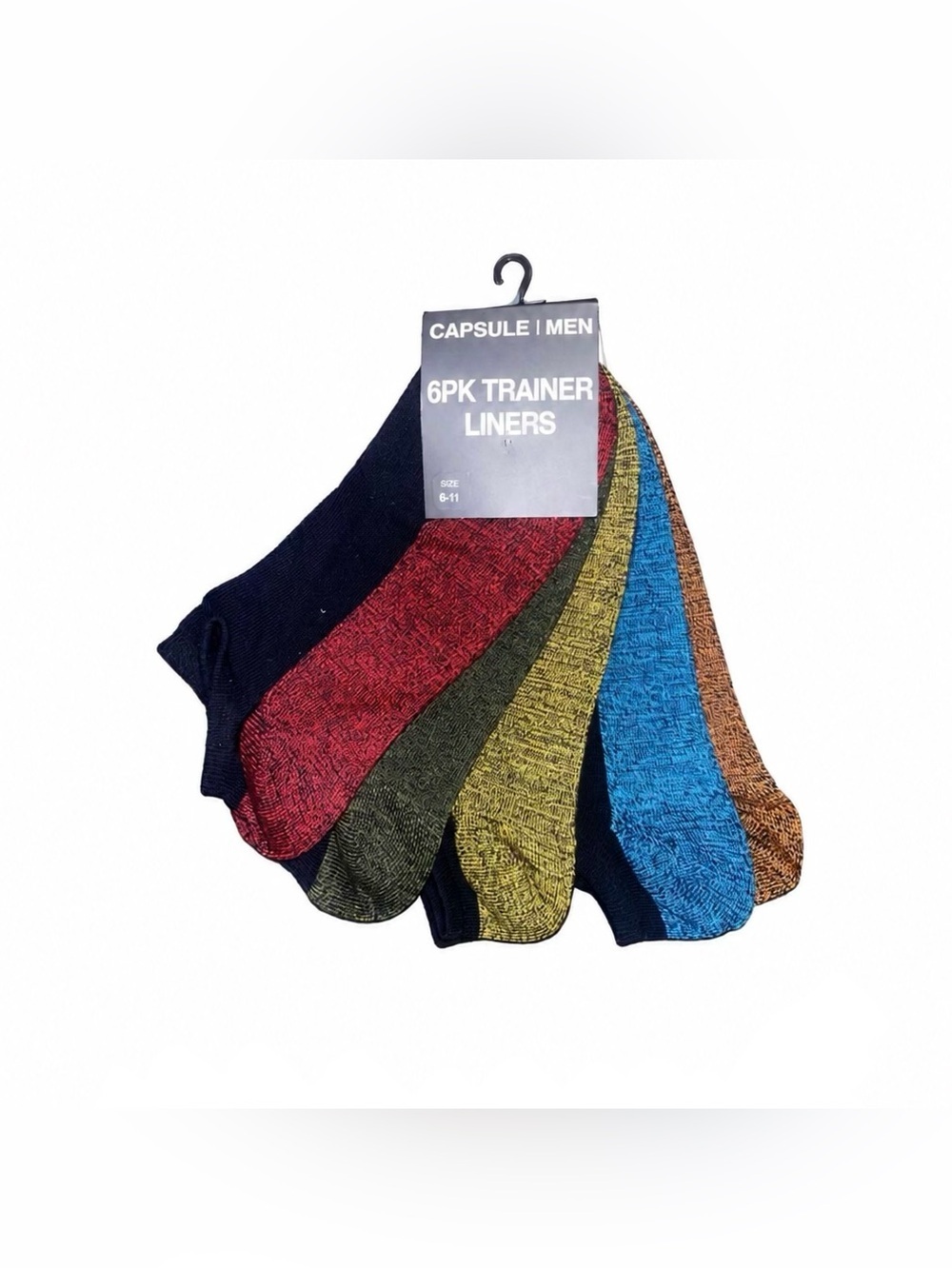 SIMPLY BE. CAPSULE MEN 5 PK SOCKS - MULTI SIZE 6-11 (NEW WITH TAGS)